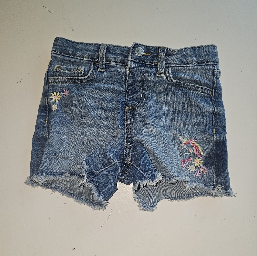 Jumping Beans Blue Jean Shorts with Embroidery
